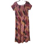 Xhilaration  Smocked Multicolor Boho Patchwork Jumpsuit XXL Photo 1