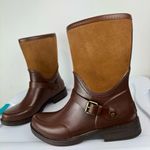 UGG  Sivada Boots Sz 9 Chocolate Brown Two Tone Rain Boots Waterproof Photo 6