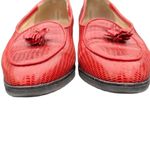 Bottega Veneta Made In Italy Red Leather Loafers Flats Tassle Shoes Size 37 (US Photo 6