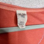 Free People  We the Free Star Relaxed Distressed Henley Top Orange Linen Small Photo 4