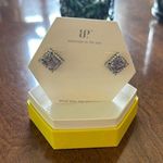 Bomb Party Purple and Silver Elegant Earrings with Intricate Design Photo 0