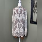 Urban Mangoz long sleeve open front lace embroidered cardigan Size L Photo 5