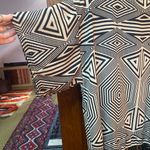 Tyche  Black and White Geometric Tunic Photo 3