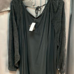 Loft black dress top with lace arms, size 26 NWT Photo 0
