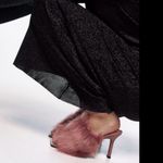 ZARA NWT-  PINK FAUX FUR SANDALS Photo 3