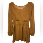 Free People  Baby Dee Goldenrod Chiffon Dress Medium Photo 7