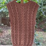 American Eagle  Women's Brown Oversized Boyfriend Sweater Vest Size S Photo 1