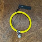 Marc by Marc Jacobs NWT  Yellow Silicone Stretch Bracelet with Silver Charm Photo 1