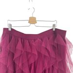 City Chic City‎ Chic Wild Pixy Skirt Purple Pink Tulle Ruffle Midi Stretch Plus Size 22 Photo 4
