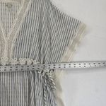 J.Crew  Beachwear XS/S Striped Crochet Trim Tunic Cover-Up‎ Dress Blue White Photo 1