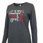 Bella Canvas The Most Wonderful Time Of The Year Graphic T-shirt long sleeve tee unisex Sz XL Photo 1