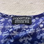 Paper Moon by Stitch Fix Flowy Navy Blue Tank Top Size S Photo 7