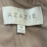 Azazie  Draped Spaghetti Strap Bridesmaid Gown Ruched Bodice V-Neck Mauve A6 Photo 2