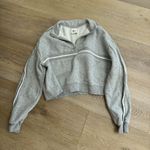 BDG Cropped Gray Half-Zip Sweatshirt Photo 1