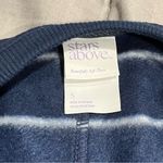 Stars Above  Navy Striped Beautifully Soft Fleece Lounge Sweatshirt Size Small Photo 5