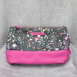 Tahari  Purple Star Double Zip Toiletries Snap Makeup Cosmestics Bag Photo 2