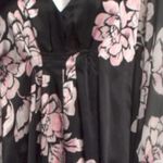 Oscar de la Renta Black & Pink Floral Print Caftan/Kaftan Long Dress L/XL Photo 5