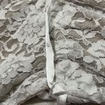 Apt. 9 Women’s Dress 👗 Fit & Flare White Lace Sleeveless 2X Nude lining Satin Belt Tie Photo 11