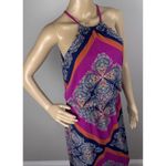 Roz & Ali Maxi Dress Empire Waist Key Hole High Neckline Women's Size 6 Photo 1