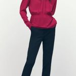 ZARA NWOT  Women's Fuchsia  Open Back Long Sleeve Blouse S | 8694/573 Photo 0