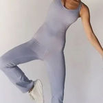 Free People NWT  Let’s Bounce‎ Onesie Jumpsuit Slate Blue Dusted Cerulean xs Photo 0