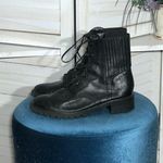 Schutz Black Leather Combat Boots Size 9 Photo 8