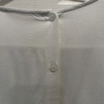 Hummingbird Boho Lace Bell Sleeve Button Back Tie Hem Top Large White Beachy Photo 5