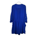 New Look ‎ Zip Up Blue Romper Shorts Roll Tab Sleeves Women Plus Size 2X Photo 5