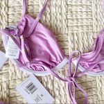 We Wore What Ruched Daisies Bikini Lilac Floral Medium NWT Photo 7