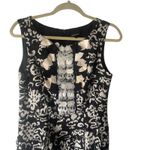 Nanette Lepore Size 6 Black White Linen Silk Beaded Shift Party Shift Dress Photo 1