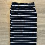 Soft Stretch Navy & White Stripe Pencil Skirt Size S Chic & Versatile Office Multiple Photo 1