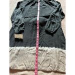 Bella Dahl Bishop Sleeve Ruffle Hem Dress in Black Concrete Stripe Dye Sz S NWT Photo 9