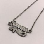 Vintage Airplane Necklace Silver Photo 3