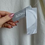 Chico's NWT Chico’s White Lightweight Knit Crochet Classic Sweater Size 0 Medium Crew Photo 1