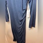 Velvet Tees Velvet‎ Graham & Spencer NWT Navy Long Sleeve Ruched Sheath Dress Bodycon Size L Photo 3