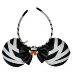 Disney  Parks Minnie Mouse Ears Headband Black White Mummy Bow Halloween Spooky Photo 1