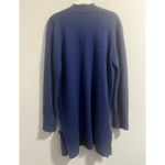 L.L.Bean Classic 100% Cashmere Open Front Cardigan w/Pockets Blue Women's M Photo 1