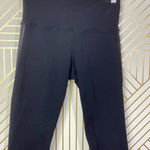 Alo Yoga Capri Leggings Cropped Faux Leather Side Mesh Illusion Black Size Small Photo 2