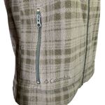 Columbia  Womens Fleece Vest Full Zip Plaid Outdoor Adventure Winter Green Small Photo 5