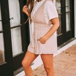 These Three Boutique Mauve Linen Pocket Romper Photo 1