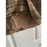 Brown Tweed Plaid Midi Pencil Skirt Size 10 Academia Preppy Old Money Photo 3