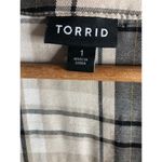 Torrid Plaid Metallic Babydoll Twill Button Front Top Photo 5