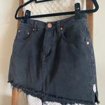 One Teaspoon NWOT  black distressed denim mini skirt Photo 1