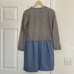 J. Crew Factory sweatshirt chambray skirt dress. Gray Size XXS Photo 2