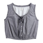 NWT GAP x Doen Gingham Crop Tank Top in Navy Blue White Cotton M Size M Photo 0