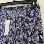 Drew NWT  Angelica Dayna Bluebird Floral Paisley Cropped Pants Indigo Navy Blue 4 Photo 3
