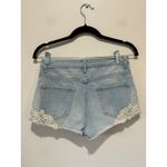 Forever 21 cut off denim shorts size 26 lace y2k light wash Photo 2