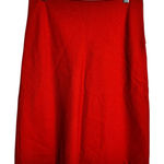 Sisley Wool Skirt Women Orange Zip Closure Classic Quite Luxury Old Money Prep Size 10 Photo 0