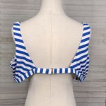 SWIMSUITS FOR ALL Bikini Top Blue & White Stripe Photo 1