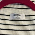 Workshop Republic Clothing The Workshop Women’s White Black Stripe Sleeveless Ribbed Sweater Tank Size S Photo 6
